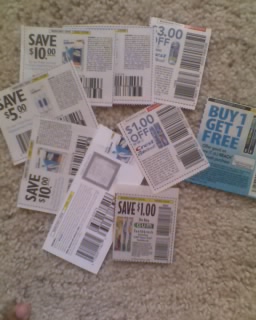 pile of coupons